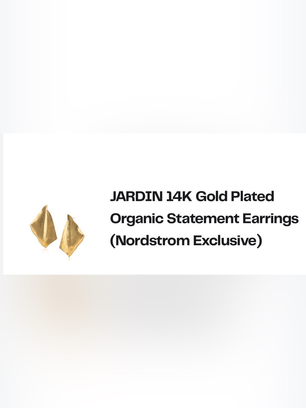 JARDIN 14K Gold Plated Organic Statement Earrings - Picture 7 of 7